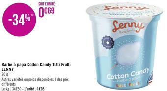 Lenny barbe à papa cotton candy tutti frutti