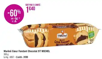Géant Casino St michel marbré cœur fondant chocolat offre