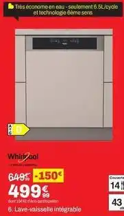 BUT Whirlpool - lave-vaisselle intégrable offre