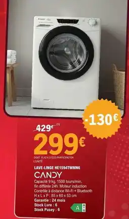 E.Leclerc Candy - lave-linge offre