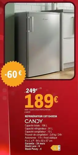 E.Leclerc Candy - refrigerateur combine offre