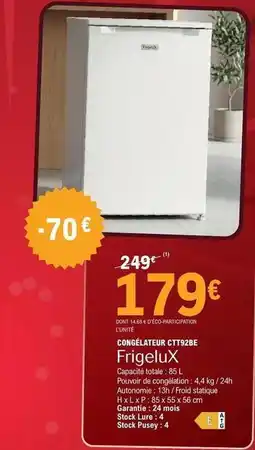 E.Leclerc Bosch - congelateur cttr28e frigelux offre
