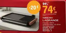 E.Leclerc Lagrange - plancha 228011 offre
