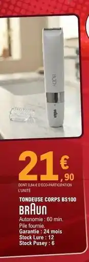 E.Leclerc Braun - tondeuse corps b5100 offre