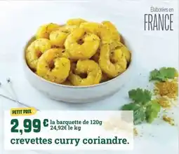 Fresh crevettes curry coriandre offre