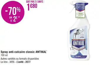 Géant Casino Antikal spray anti-calcaire classic* offre