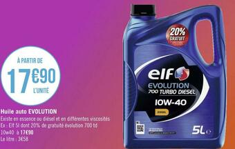 Géant Casino Elf huile auto evolution offre