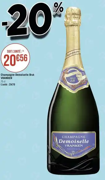 Géant Casino Vranken champagne demoiselle brut offre