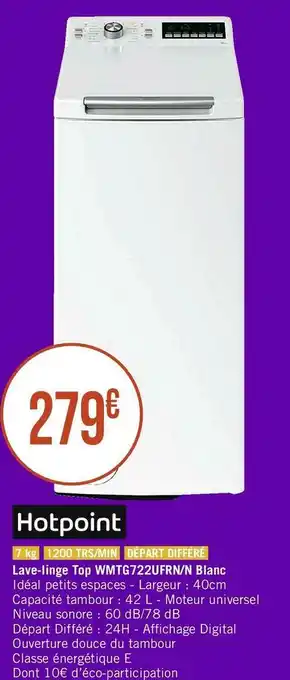 Géant Casino Lave-linge top blanc offre