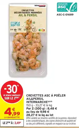 Intermarché ASC CREVETTES À POÊLER offre