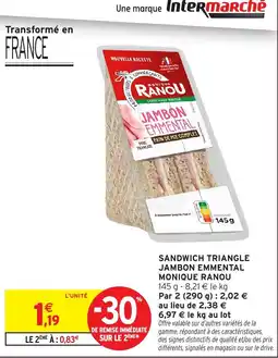 Intermarché Monique Ranou Jambon Emmental offre