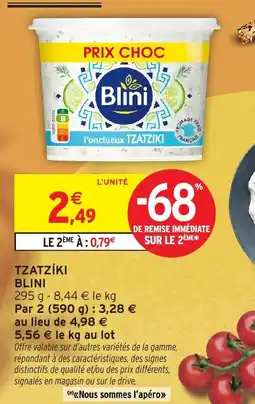 Intermarché Blini tzatziki offre
