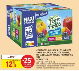 Intermarché Pom'Potes Compotes gourdes offre