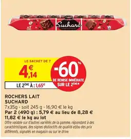 Intermarché Suchard Rochers Lait offre