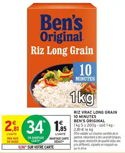 Intermarché Ben's Original Riz Long Grain offre