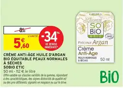 Intermarché SO'BIO etic Crème Anti-Âge offre