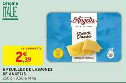 Intermarché Express DE ANGELIS 6 FEUILLES DE LASAGNES offre