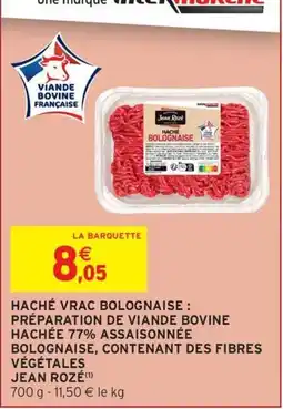 Intermarché Express Jean Rozé Haché Vrac Bolognaise offre