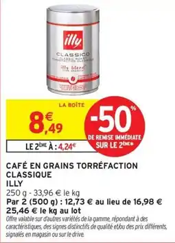 Intermarché Express illy CAFÉ EN GRAINS TORRÉFACTION CLASSIQUE offre