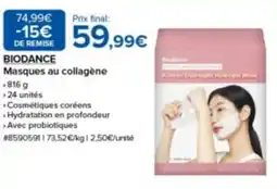 Costco BIODANCE Masques au collagène offre