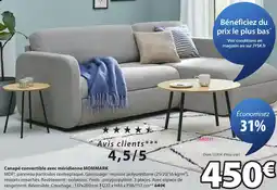 JYSK MOMMARK Canapé convertible avec méridienne offre