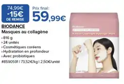 Costco BIODANCE Masques au collagène offre