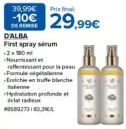 Costco D'ALBA First spray sérum offre