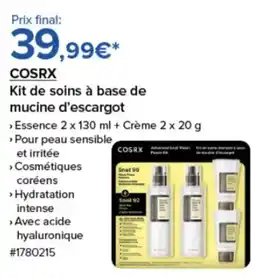 Costco COSRX Kit de soins à base de mucine d'escargot offre
