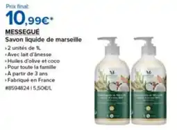 Costco MESSEGUÉ Savon liquide de marseille offre