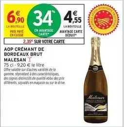 Intermarché Express Brut - aop crémant de bordeaux offre