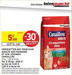 Intermarché Express Canaillou - croquettes mix pour chat adulte aux poissons et aux légumes offre