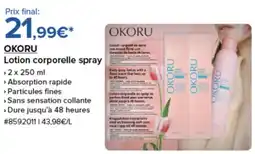 Costco OKORU Lotion corporelle spray offre