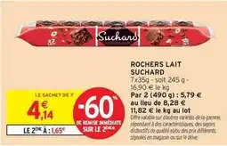 Intermarché Express Suchard - rochers lait offre