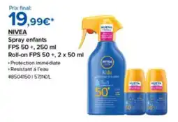 Costco NIVEA Spray enfants offre