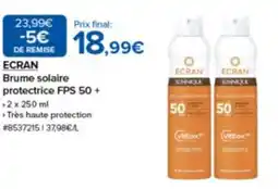 Costco ECRAN Brume solaire protectrice FPS 50 + offre