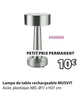 JYSK MUSVIT Lampe de table rechargeable offre