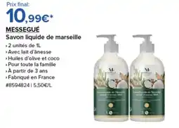 Costco Messegué savon liquide de marseille offre
