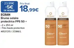 Costco ECRAN Brume solaire protectrice FPS 50 + offre