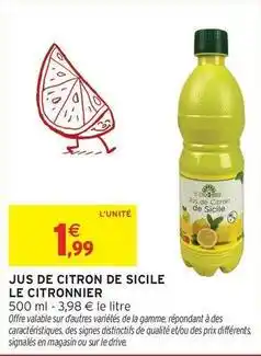 Intermarché Express Signal - jus de citron de sicile offre