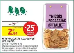 Intermarché Express Signal - mini-focaccias aux olives offre