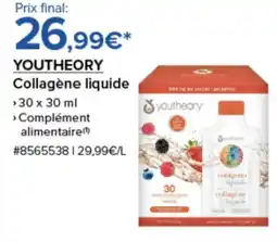 Costco YOUTHEORY Collagène liquide offre