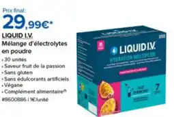 Costco LIQUID I.V. Mélange d'électrolytes en poudre offre