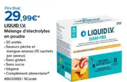 Costco LIQUID I.V. Mélange d'électrolytes en poudre offre