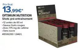 Costco OPTIMUM NUTRITION Shots pré-entraînement offre