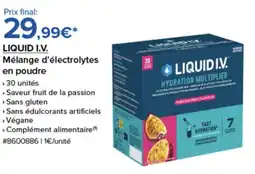 Costco LIQUID I.V. Mélange d'électrolytes en poudre offre