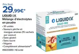 Costco LIQUID I.V. Mélange d'électrolytes en poudre offre