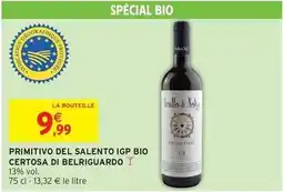 Intermarché Express Primitivo del salento igp bio offre