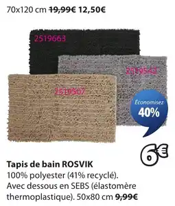 JYSK ROSVIK Tapis de bain offre