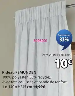 JYSK FEMUNDEN Rideau offre