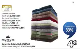 JYSK KRONBORG Serviette de toilette KARLSTAD offre